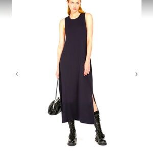 MAXMARA Sleeveless stretch viscose maxi dress BLACK (Size L/XL) $385